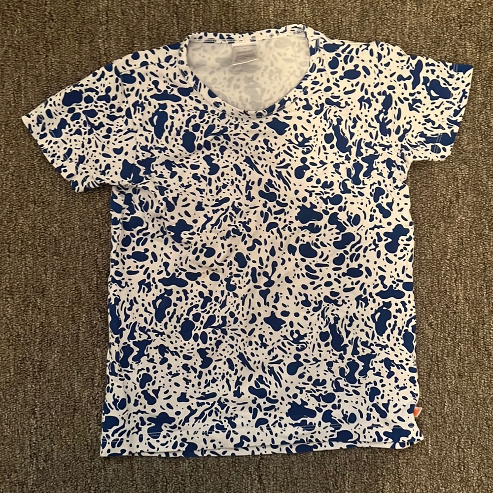 Boys Tiny Cottons Blue and White Tee- Size 4yr